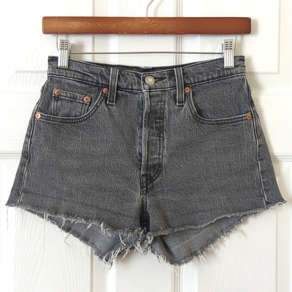 Levi's Pants - Levi's Premium 501 Classic High Rise Cut Off Raw Hem Button Fly Jean Shorts 25